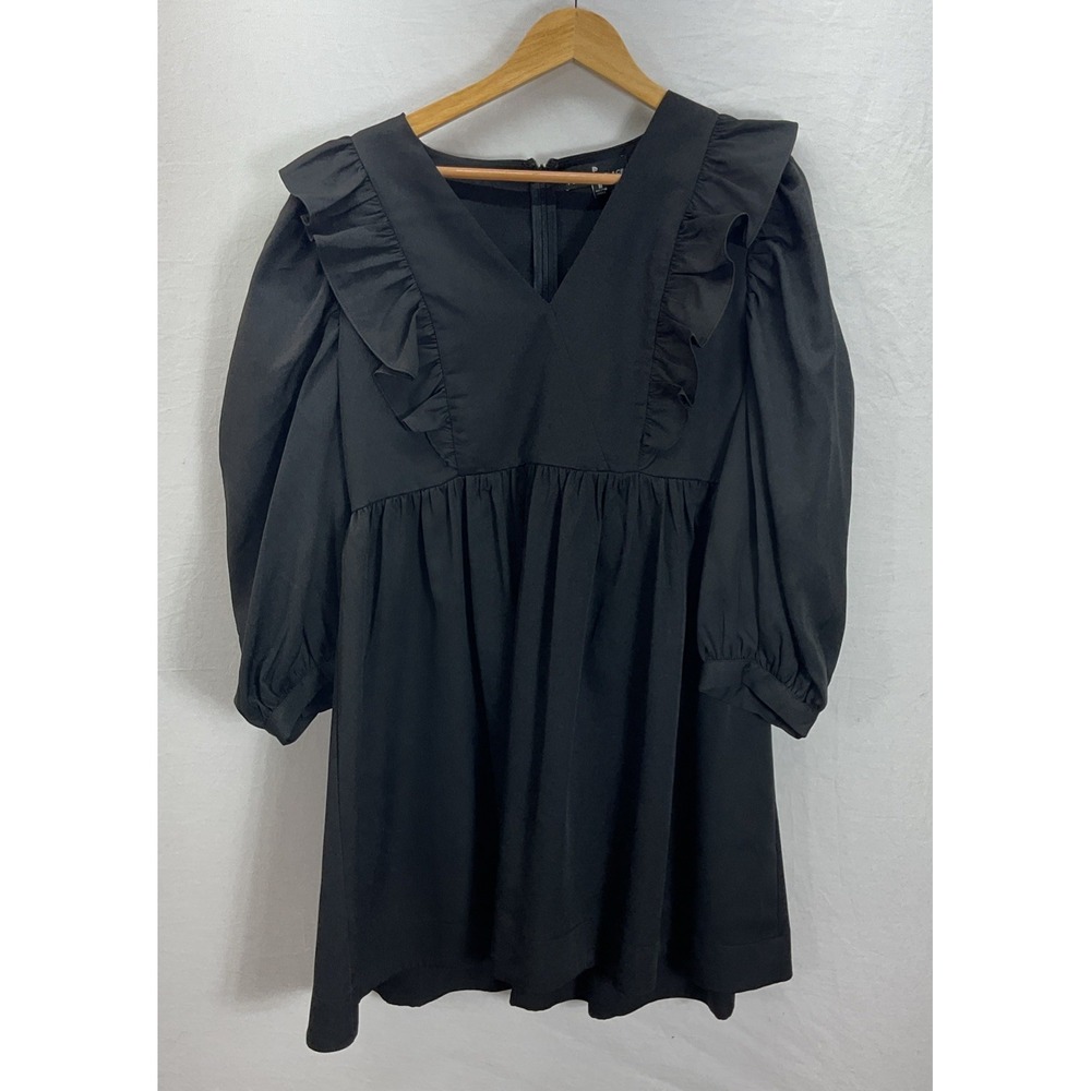 Tuckernuck Rue Dress‎ by Pomander Place Black Size M Ruffle Party Casual Office